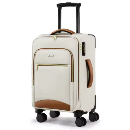 LOVEVOOK Luxury Large‑Capacity Carry‑On Trolley Duffel Bag with Wheels & TSA Lock (21″ x 9″ x 13.8″, Polyester, Spinner Wheels)