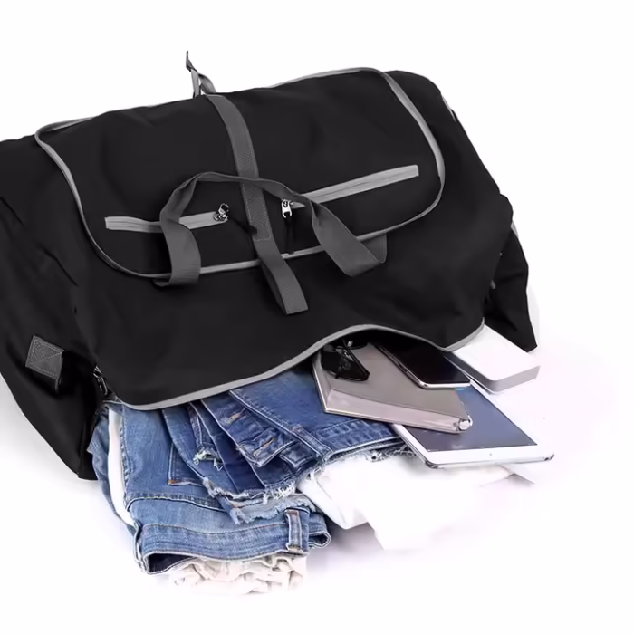 Waterproof Lightweight Foldable Travel Duffel Bag – Extra Large Capacity with Shoe Compartment - Image 2